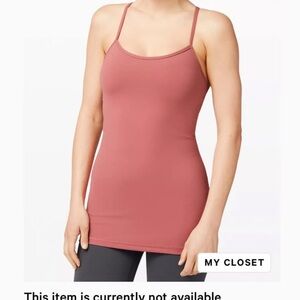 Lululemon Athletica Pink Fitted Tank Top with Built-in Bra